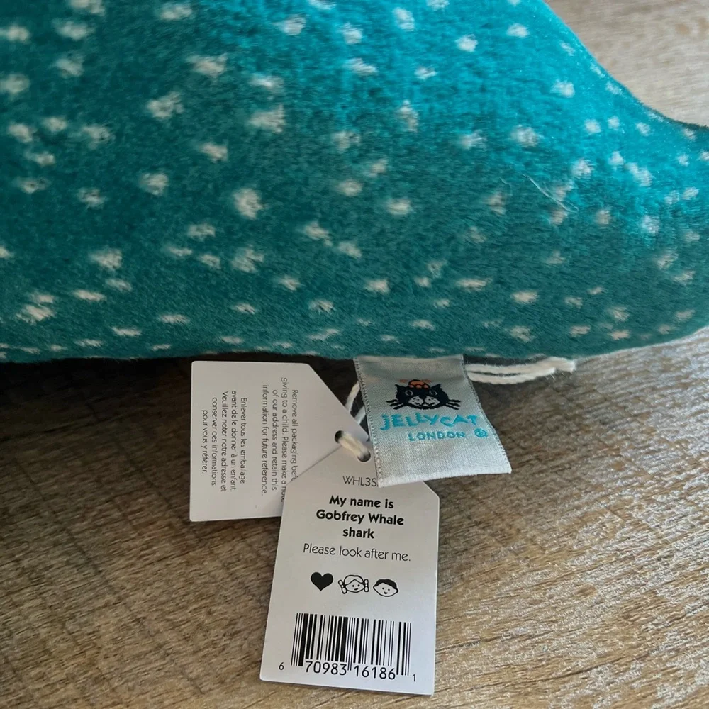 Jellycat Gobfrey Whale Shark - Authentic & BNWT! - Picture 2 of 5